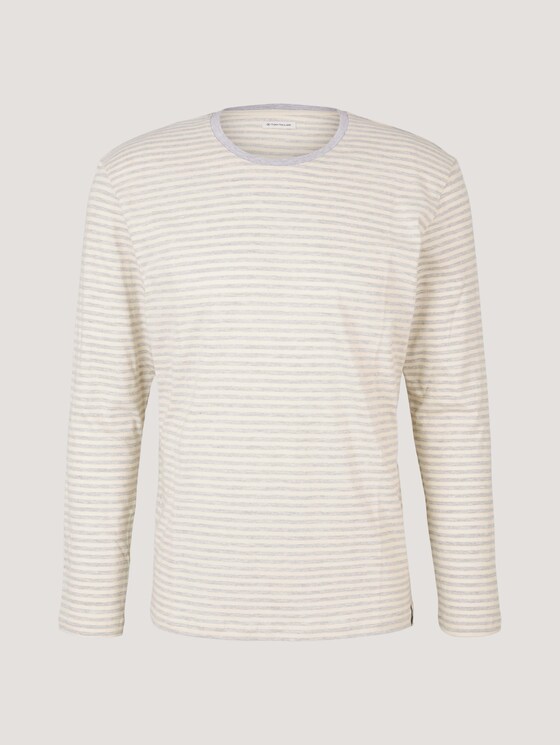 Gestreiftes Langarmshirt - Männer - buttercream grindle stripe Gestreiftes Langarmshirt - Männer - buttercream grindle stripe - 7 - TOM TAILOR