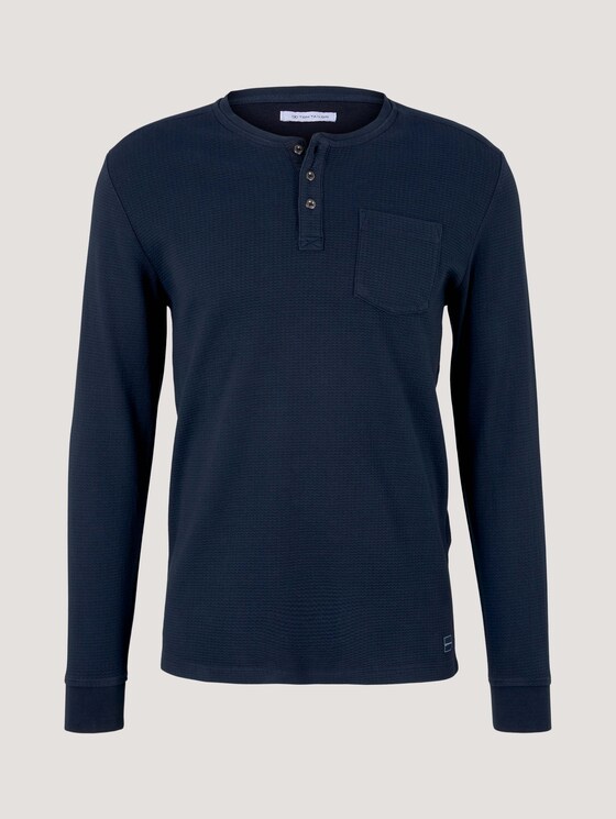 Langarmshirt mit Brusttasche - Männer - Sky Captain Blue Langarmshirt mit Brusttasche - Männer - Sky Captain Blue - 7 - TOM TAILOR