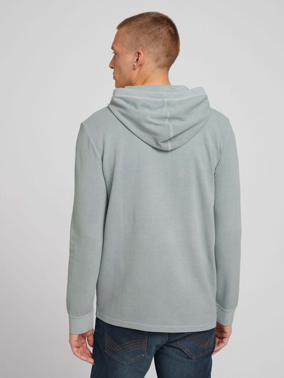Hoodie mit Struktur - Männer - light ice blue Hoodie mit Struktur - Männer - light ice blue - 2 - TOM TAILOR