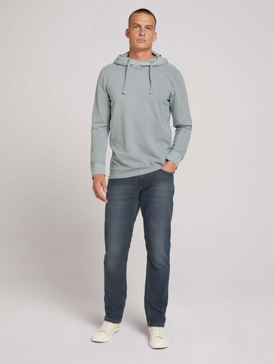Hoodie mit Struktur - Männer - light ice blue Hoodie mit Struktur - Männer - light ice blue - 3 - TOM TAILOR