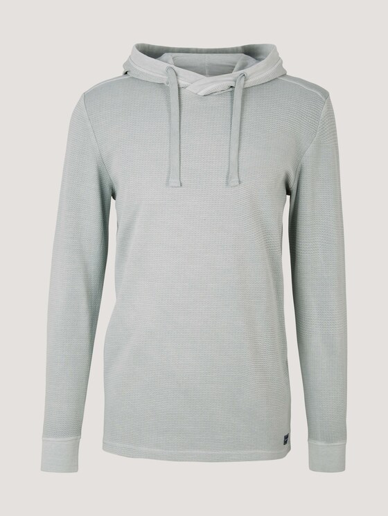 Hoodie mit Struktur - Männer - light ice blue Hoodie mit Struktur - Männer - light ice blue - 7 - TOM TAILOR