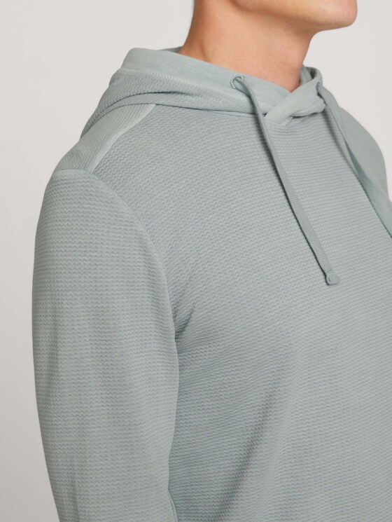 Hoodie mit Struktur - Männer - light ice blue Hoodie mit Struktur - Männer - light ice blue - 9 - TOM TAILOR