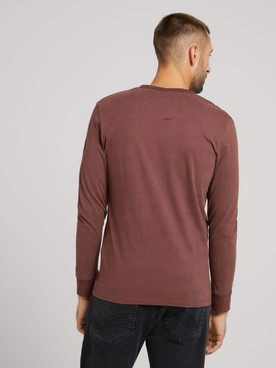 Henley Langarmshirt - Männer - Decadent Bordeaux Henley Langarmshirt - Männer - Decadent Bordeaux - 2 - TOM TAILOR