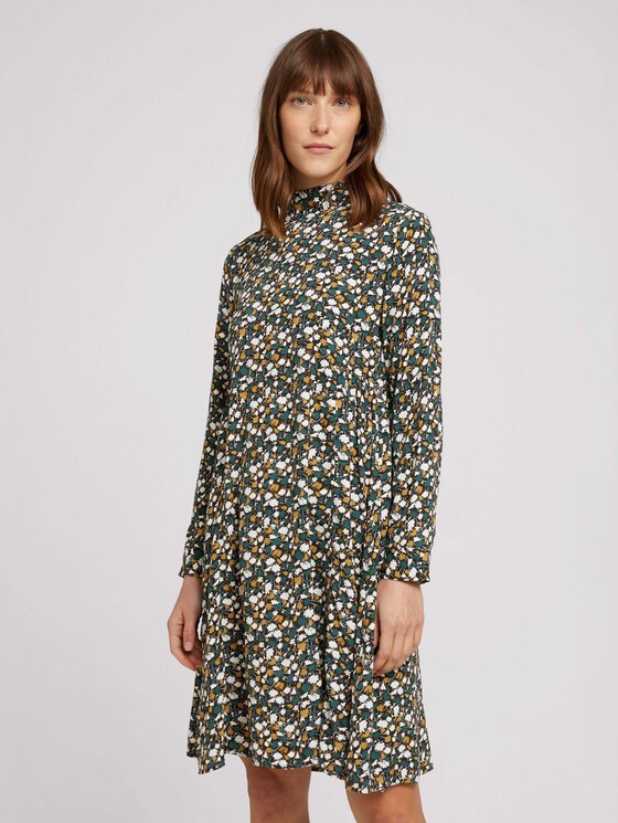 Kleid mit LENZING™ ECOVERO™ - Frauen - green small floral design Kleid mit LENZING™ ECOVERO™ - Frauen - green small floral design - 1 - TOM TAILOR