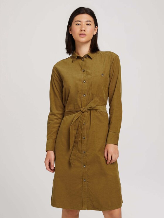 Cord Hemdkleid - Frauen - khaki olive Cord Hemdkleid - Frauen - khaki olive - 1 - TOM TAILOR