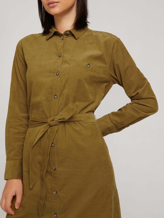 Cord Hemdkleid - Frauen - khaki olive Cord Hemdkleid - Frauen - khaki olive - 9 - TOM TAILOR