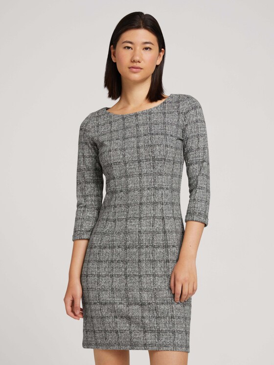 Etuikleid mit Karomuster - Frauen - offwhite jacquard check Etuikleid mit Karomuster - Frauen - offwhite jacquard check - 1 - TOM TAILOR