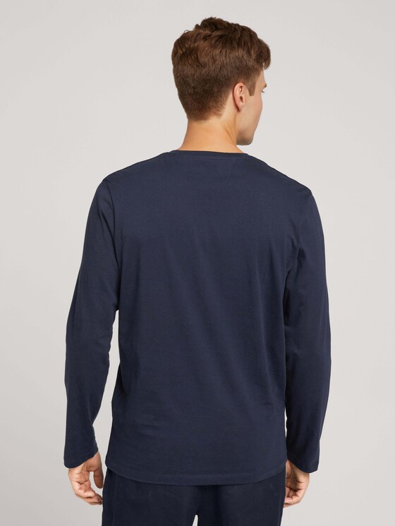 Henley Langarmshirt - Männer - Sky Captain Blue Henley Langarmshirt - Männer - Sky Captain Blue - 2 - TOM TAILOR