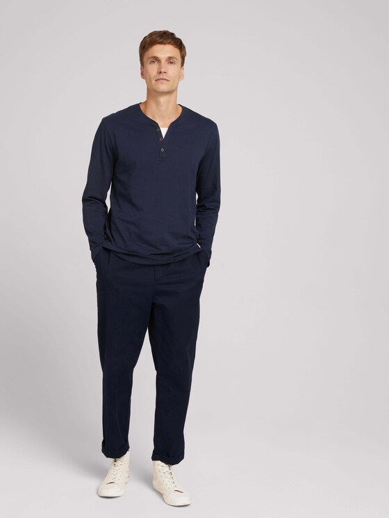 Henley Langarmshirt - Männer - Sky Captain Blue Henley Langarmshirt - Männer - Sky Captain Blue - 3 - TOM TAILOR