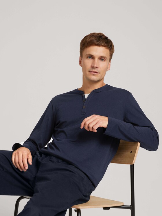 Henley Langarmshirt - Männer - Sky Captain Blue Henley Langarmshirt - Männer - Sky Captain Blue - 5 - TOM TAILOR