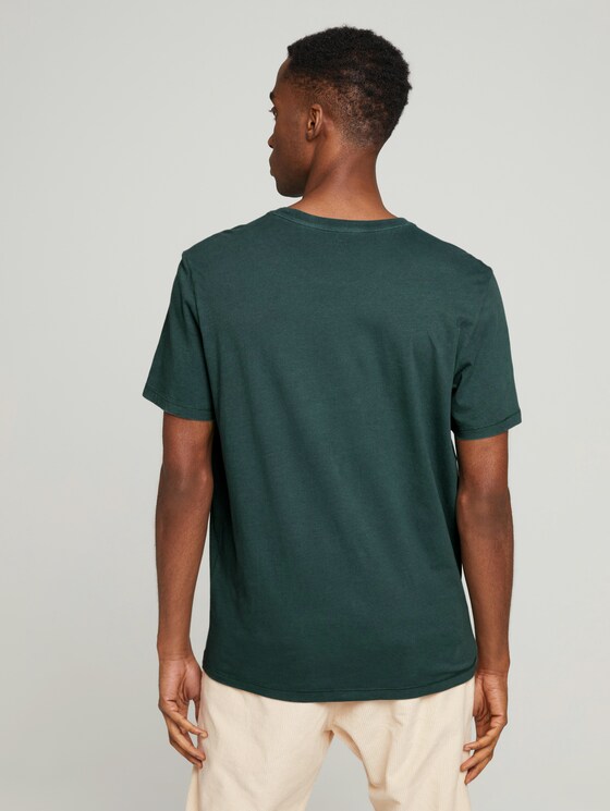 Print T-Shirt im Used Look - Männer - Dark Gable Green Print T-Shirt im Used Look - Männer - Dark Gable Green - 2 - TOM TAILOR