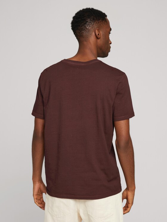 Print T-Shirt im Used Look - Männer - Decadent Bordeaux Print T-Shirt im Used Look - Männer - Decadent Bordeaux - 2 - TOM TAILOR