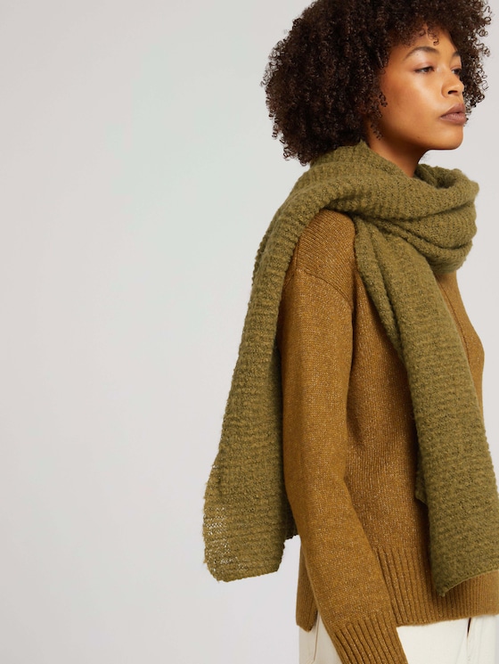 Long scarf with REPREVE - Women - khaki olive Long scarf with REPREVE - Women - khaki olive - 5 - TOM TAILOR