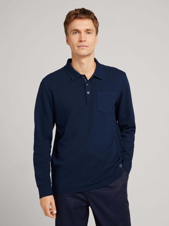 Poloshirt mit Brusttasche - Männer - Sky Captain Blue Poloshirt mit Brusttasche - Männer - Sky Captain Blue - 1 - TOM TAILOR