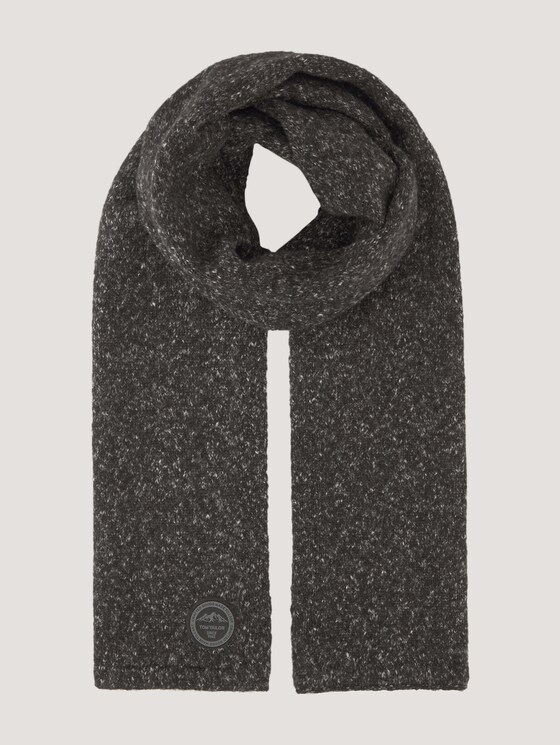 Strickschal - Männer - black grey knitted mouline Strickschal - Männer - black grey knitted mouline - 7 - TOM TAILOR