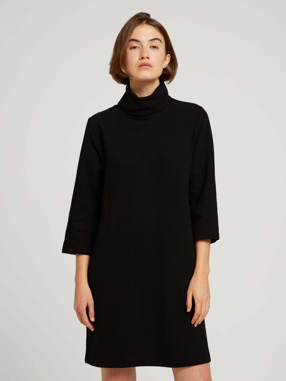 Mini Jersey Kleid aus nachhaltiger Baumwolle - Frauen - deep black Mini Jersey Kleid aus nachhaltiger Baumwolle - Frauen - deep black - 1 - TOM TAILOR Denim