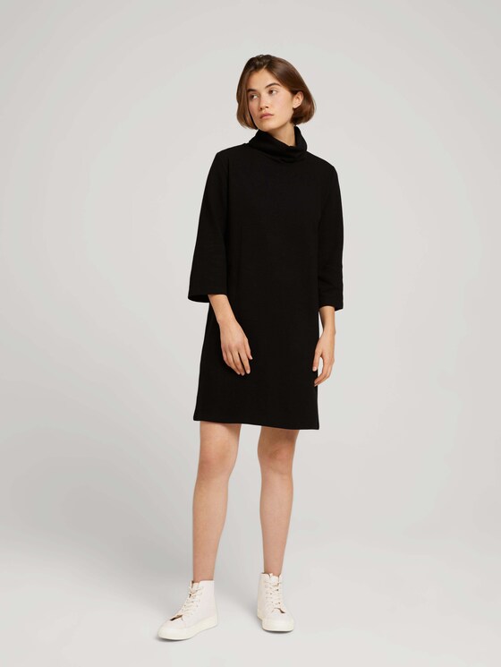Mini Jersey Kleid aus nachhaltiger Baumwolle - Frauen - deep black Mini Jersey Kleid aus nachhaltiger Baumwolle - Frauen - deep black - 3 - TOM TAILOR Denim
