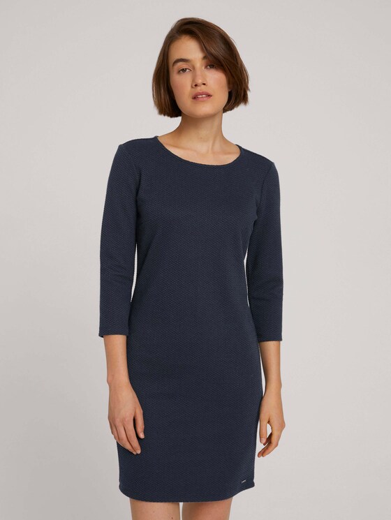 Strukturiertes Kleid - Frauen - Sky Captain Blue Strukturiertes Kleid - Frauen - Sky Captain Blue - 1 - TOM TAILOR Denim