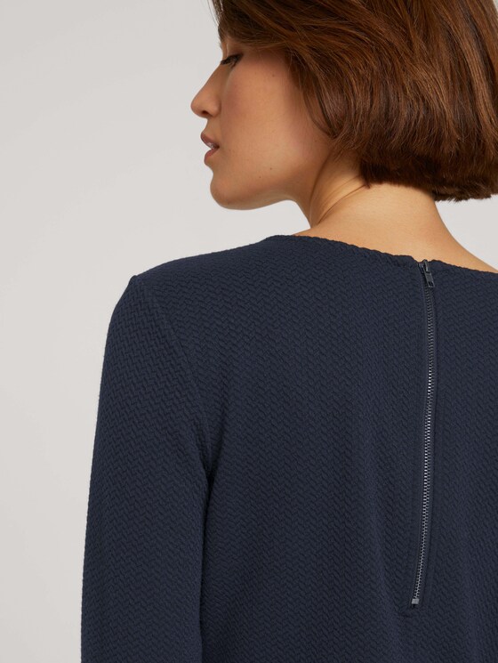 Strukturiertes Kleid - Frauen - Sky Captain Blue Strukturiertes Kleid - Frauen - Sky Captain Blue - 9 - TOM TAILOR Denim