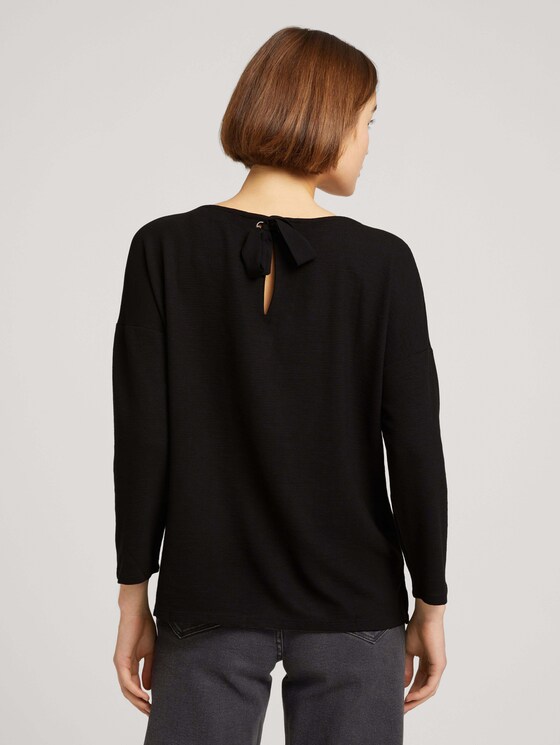 Sweatshirts mit Schleife am Rücken - Frauen - deep black Sweatshirts mit Schleife am Rücken - Frauen - deep black - 2 - TOM TAILOR Denim