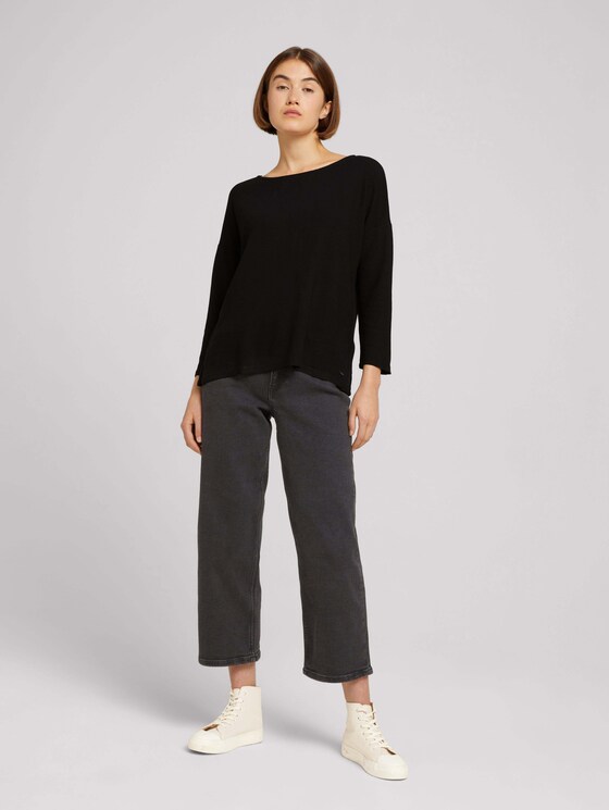 Sweatshirts mit Schleife am Rücken - Frauen - deep black Sweatshirts mit Schleife am Rücken - Frauen - deep black - 3 - TOM TAILOR Denim