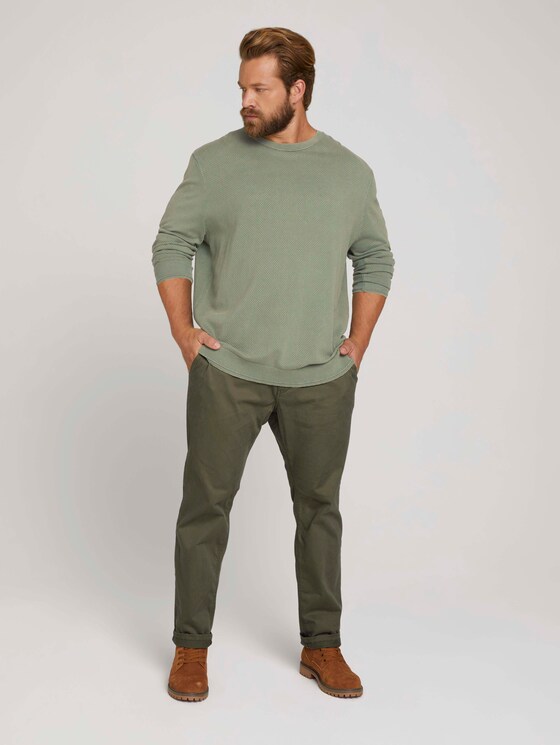 textured sweater - Men - Oak Leaf Green textured sweater - Men - Oak Leaf Green - 3 - Men Plus