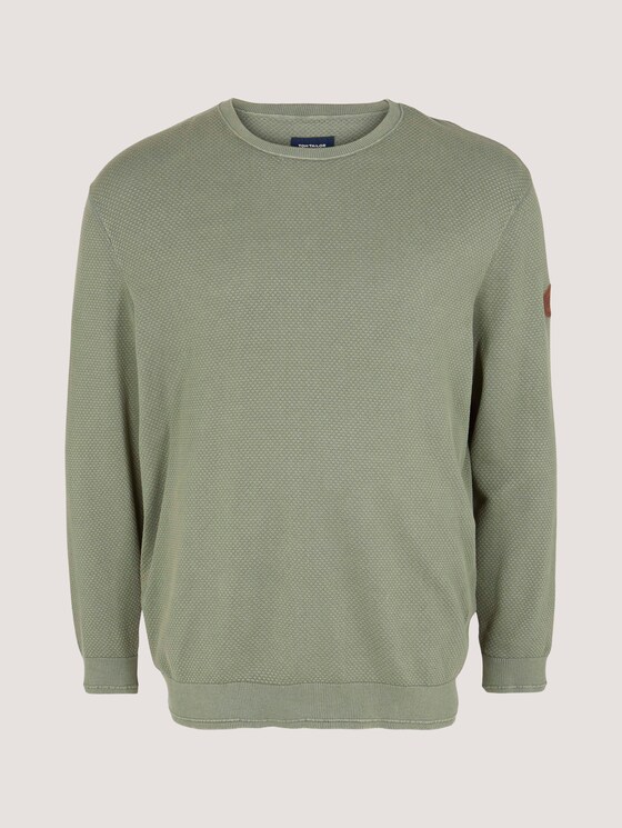 textured sweater - Men - Oak Leaf Green textured sweater - Men - Oak Leaf Green - 7 - Men Plus