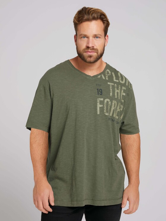 T-Shirt mit Print - Männer - Oak Leaf Green T-Shirt mit Print - Männer - Oak Leaf Green - 1 - Men Plus