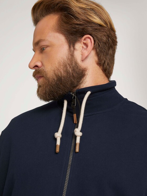 Sweatjacke mit Stehkragen - Männer - Sky Captain Blue Sweatjacke mit Stehkragen - Männer - Sky Captain Blue - 9 - Men Plus