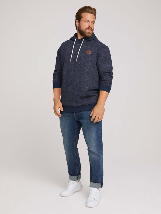 striped hoodie - Men - navy offwhite inject stripe striped hoodie - Men - navy offwhite inject stripe - 3 - Men Plus
