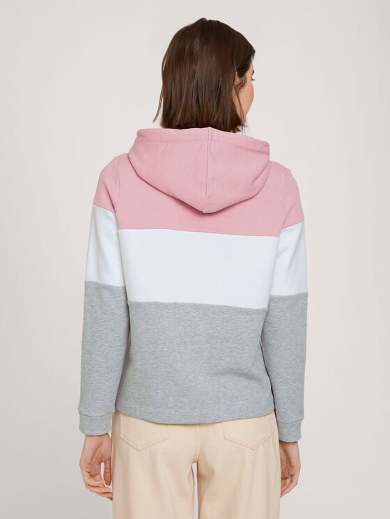 hoodie met kleurblokkering - Vrouwen - rose colorblock hoodie met kleurblokkering - Vrouwen - rose colorblock - 2 - TOM TAILOR Denim