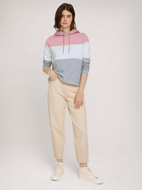 hoodie met kleurblokkering - Vrouwen - rose colorblock hoodie met kleurblokkering - Vrouwen - rose colorblock - 3 - TOM TAILOR Denim