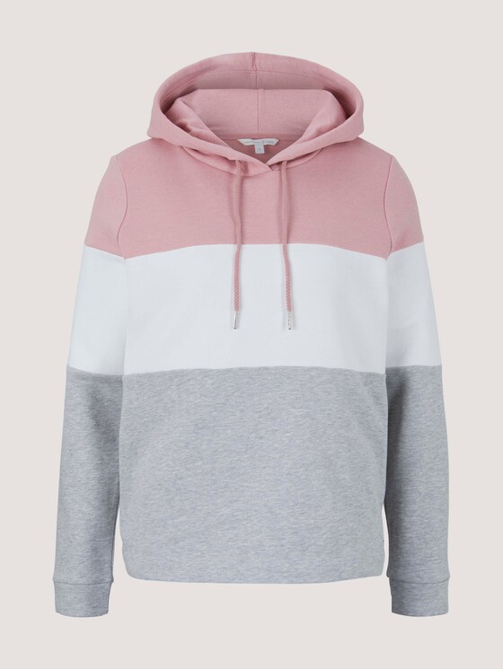 hoodie met kleurblokkering - Vrouwen - rose colorblock hoodie met kleurblokkering - Vrouwen - rose colorblock - 7 - TOM TAILOR Denim