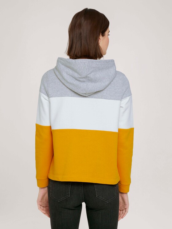 Hoodie in Colour-Blocking - Frauen - yellow coloblock Hoodie in Colour-Blocking - Frauen - yellow coloblock - 2 - TOM TAILOR Denim
