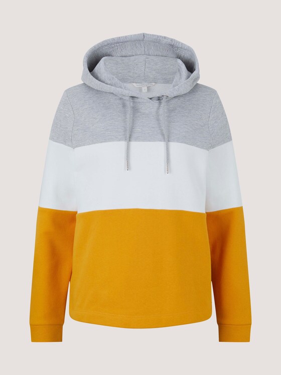 Hoodie in Colour-Blocking - Frauen - yellow coloblock Hoodie in Colour-Blocking - Frauen - yellow coloblock - 7 - TOM TAILOR Denim