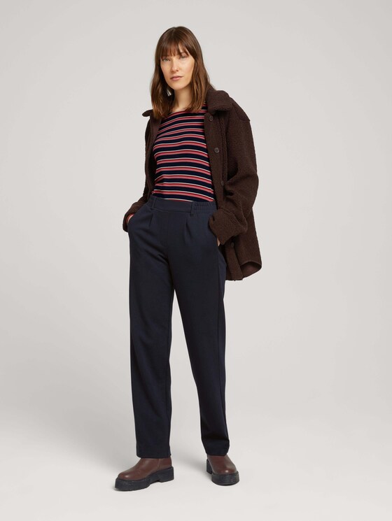 Gestreiftes Langarmshirt - Frauen - navy pink beige stripe Gestreiftes Langarmshirt - Frauen - navy pink beige stripe - 3 - TOM TAILOR