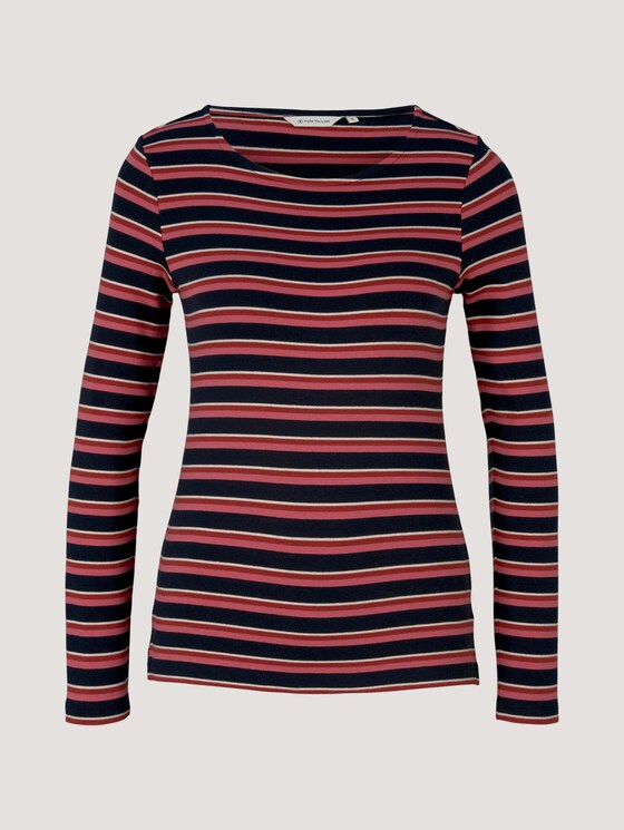 Gestreiftes Langarmshirt - Frauen - navy pink beige stripe Gestreiftes Langarmshirt - Frauen - navy pink beige stripe - 7 - TOM TAILOR