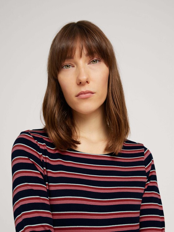 Gestreiftes Langarmshirt - Frauen - navy pink beige stripe Gestreiftes Langarmshirt - Frauen - navy pink beige stripe - 9 - TOM TAILOR