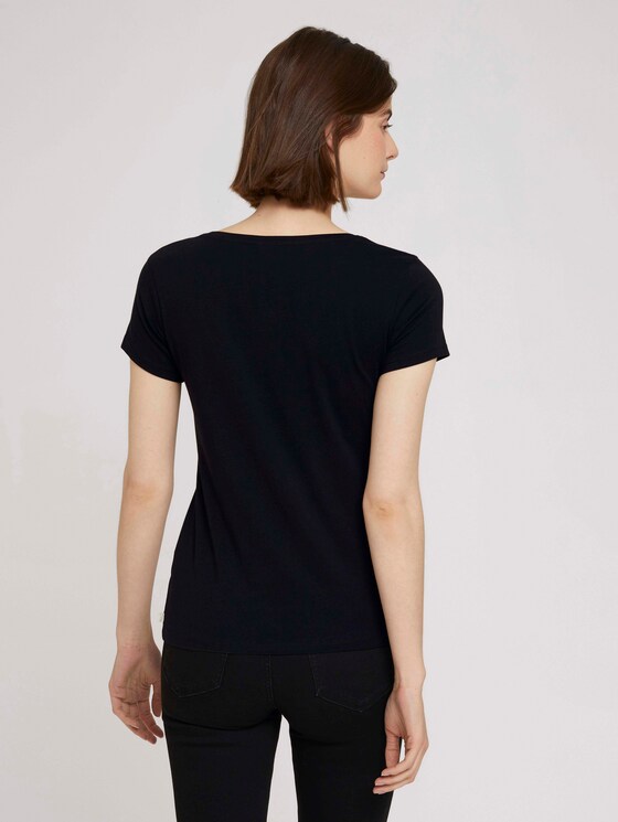 T-shirt met print - Vrouwen - deep black T-shirt met print - Vrouwen - deep black - 2 - TOM TAILOR Denim