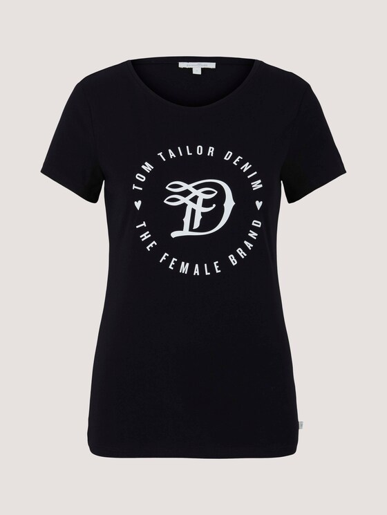 T-shirt met print - Vrouwen - deep black T-shirt met print - Vrouwen - deep black - 7 - TOM TAILOR Denim