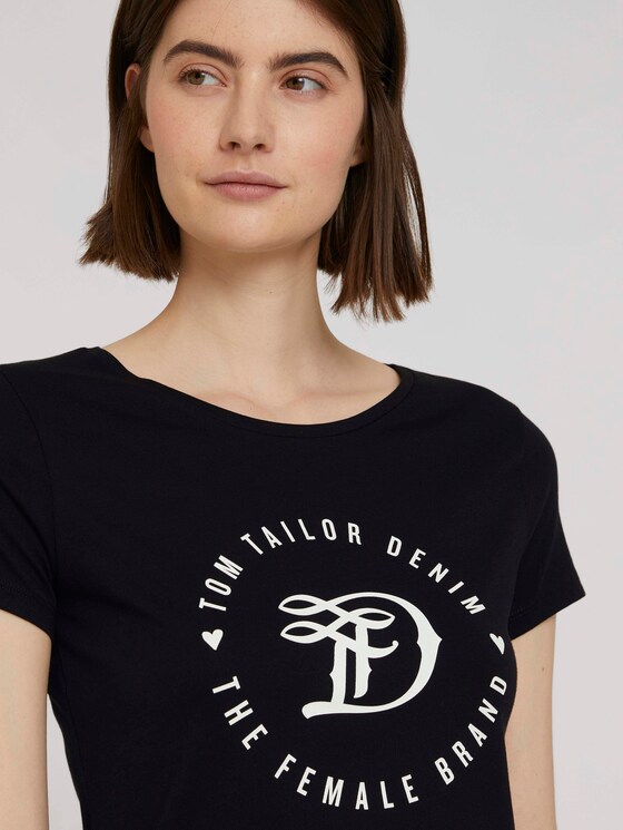T-shirt met print - Vrouwen - deep black T-shirt met print - Vrouwen - deep black - 9 - TOM TAILOR Denim
