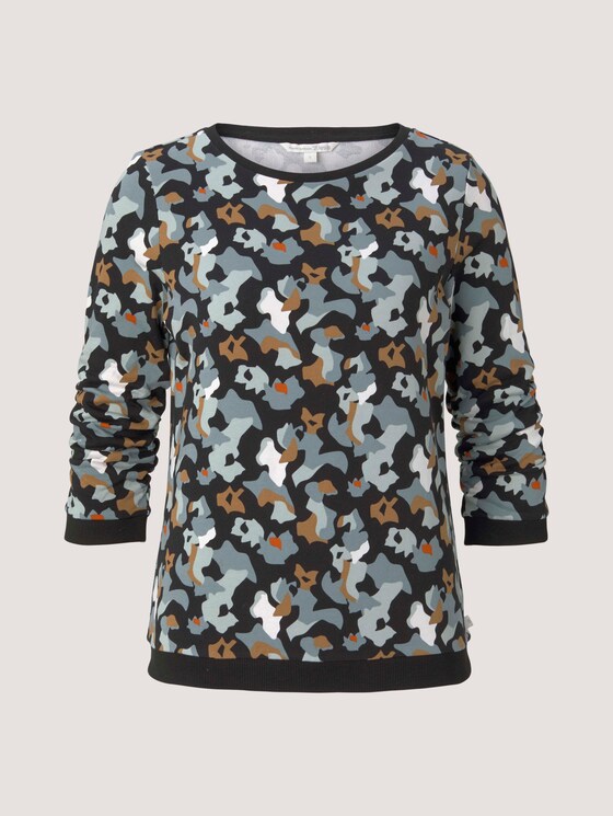 Sweatshirt mit Rippbündchen und Faltenlegung an den Ärmeln - Frauen - abstract print Sweatshirt mit Rippbündchen und Faltenlegung an den Ärmeln - Frauen - abstract print - 7 - TOM TAILOR Denim