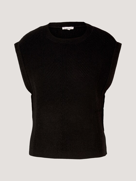 Pullunder mit Seitenschlitzen - Frauen - deep black Pullunder mit Seitenschlitzen - Frauen - deep black - 7 - TOM TAILOR