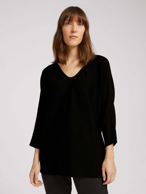 Pullover mit Fledermausärmeln - Frauen - deep black Pullover mit Fledermausärmeln - Frauen - deep black - 1 - TOM TAILOR