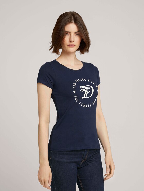 Print t-shirt in a twin pack - Women - Real Navy Blue Print t-shirt in a twin pack - Women - Real Navy Blue - 10 - TOM TAILOR Denim