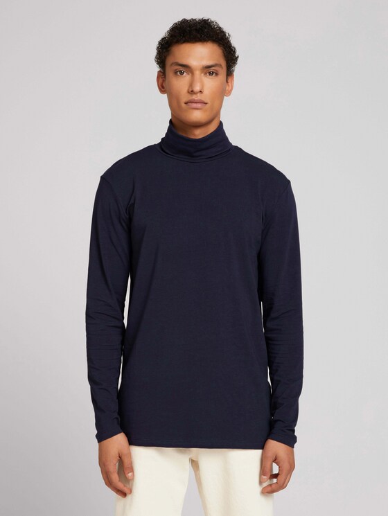 Langarmshirt mit Rollkragen aus nachhaltiger Baumwolle - Männer - Blueish Grey Langarmshirt mit Rollkragen aus nachhaltiger Baumwolle - Männer - Blueish Grey - 1 - TOM TAILOR Denim