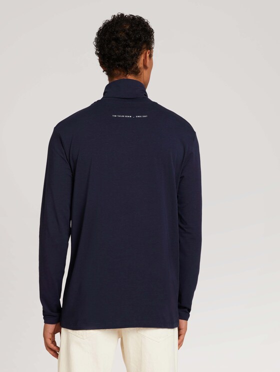Langarmshirt mit Rollkragen aus nachhaltiger Baumwolle - Männer - Blueish Grey Langarmshirt mit Rollkragen aus nachhaltiger Baumwolle - Männer - Blueish Grey - 2 - TOM TAILOR Denim