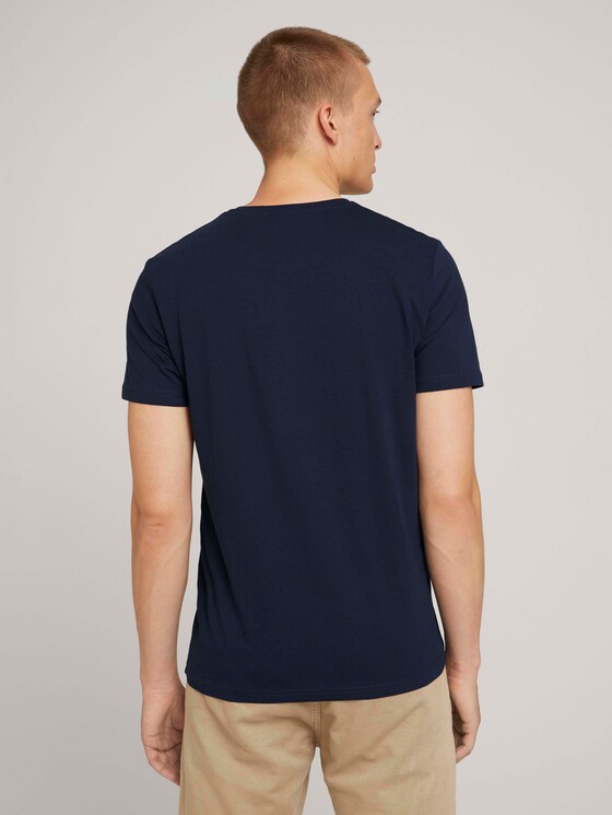 Basic t-shirt in a double pack - Men - Sky Captain Blue Basic t-shirt in a double pack - Men - Sky Captain Blue - 2 - TOM TAILOR