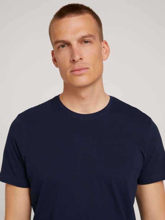 Basic t-shirt in a double pack - Men - Sky Captain Blue Basic t-shirt in a double pack - Men - Sky Captain Blue - 9 - TOM TAILOR