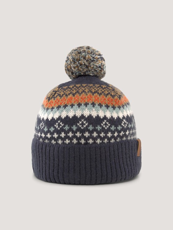 Strickmütze mit Wintermuster - Männer - ice blue off white navy design Strickmütze mit Wintermuster - Männer - ice blue off white navy design - 7 - TOM TAILOR